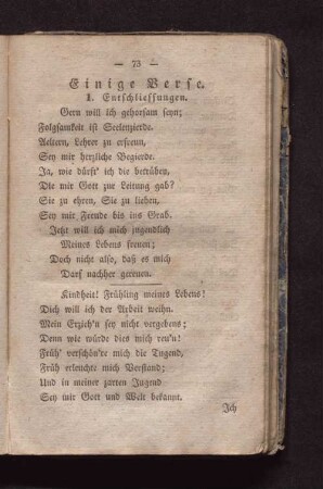 Einige Verse.