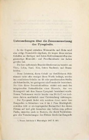Beiträge zur Kenntniss des Pyropissits
