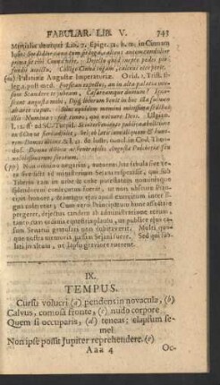 IX. Tempus.