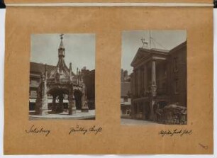 Poultry Cross, Salisbury. White Heart Hotel, Salisbury: Ansichten (aus: Skizzen- und Fotoalbum 26)