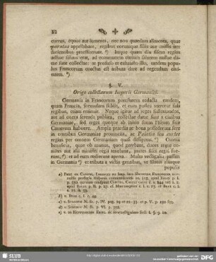 §. V. Origo collectarum Imperii Germanici