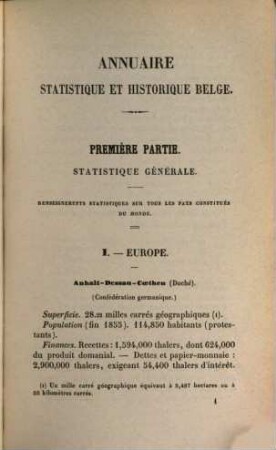 Annuaire statistique et historique Belge. 5