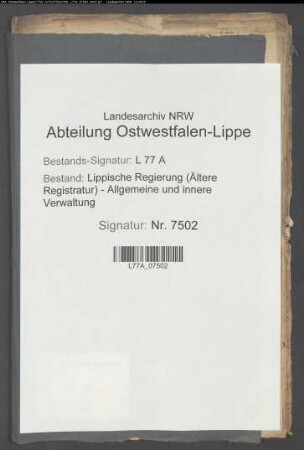 Sendung Kammerdirektor Helwings zum Bundestag nach Frankfurt zur Organisation der 16. Kuriatstimme