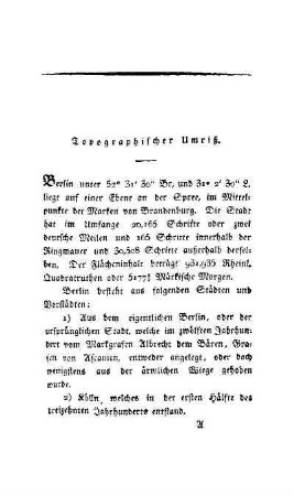 Topographischer Umriß