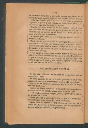 Un escándalo teatral.