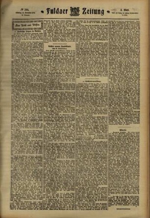 Dritte Ausgabe vom Samstag, den 18. November 1911.