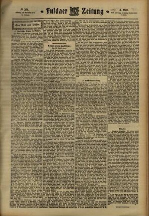 Dritte Ausgabe vom Samstag, den 18. November 1911.