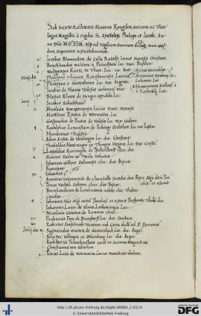 [fol. 56] Rektorat Martin Kygelin 1543