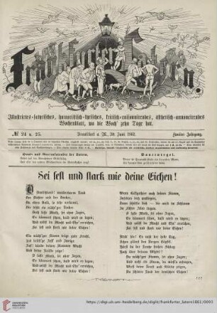 No. 24 u. 25, Frankfurt a. M., 30. Juni 1861, Zweiter Jahrgang
