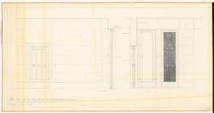 Reichsluftfahrtministerium, Berlin: Saalbau, Windfang (angrenzender Raum): Ansicht, Schnitt [1:20]