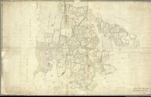 Landesaufnahme des Fürstbistums Osnabrück VI Amt Grönenberg Bl. 4 b Kirchspiel: Melle Feldmark: Nüven Ortschaften: Laer, Drantum, Altenmelle, Melle, Nüven, Schlochtern Reinkarte Teil 2: Laer, Drantum, Altenmelle, Melle Ausf.-Art: Farbige Zeichnung auf Karton, auf Leinen aufgezogen Herst.: Johann Wilhelm Du Plat Herst.: H.R. Brockmann (Direktion: Johann Wilhelm Du Plat) Format: ca. 70 x 110 cm Maßstab: 1 : 3 840