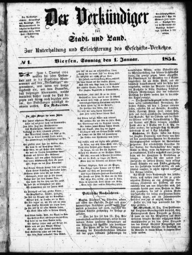 Titelseite einer Zeitung