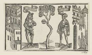 Cremes und Syrus, erstmals erschienen in: "Terentius", Straßburg 1496, fol. XII (verso)