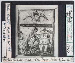 Berlin, Staatsbibliothek: Cod. Theol. Lat. fol. 733, Evangeliar aus Prüm, Evangelist Matthäus