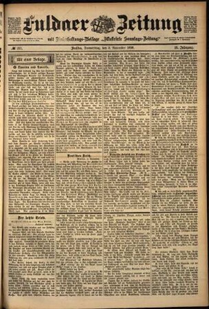 Ausgabe vom Donnerstag, den 03. November 1898.