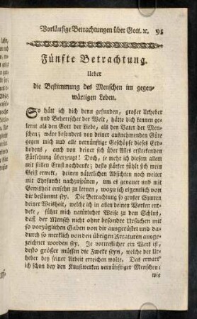 95-108, Fünfte Betrachtung.