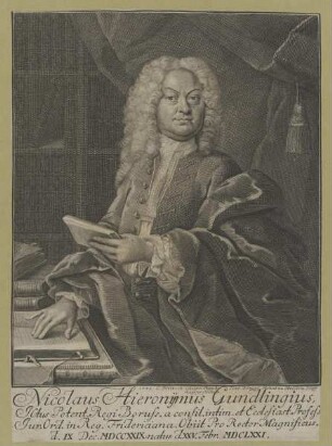 Bildnis des Nicolaus Hieronymus Gundlingius