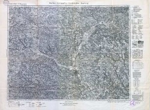 Reichskarte: Einheitsblatt 123 (1cm-Karte) Haßfurt-Lichtenfels-Gerolzhofen-Bamberg