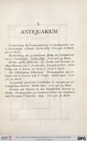 II. Antiquarium