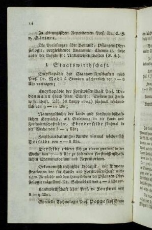 14-15, I. Staatswirthschaft