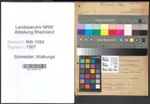 Entnazifizierung Walburga Schneider , geb. 24.08.1900 ()