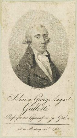 Bildnis des Johann Georg August Galletti