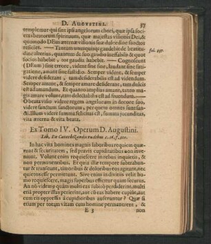 Ex Tomo IV. Operum D. Augustini.
