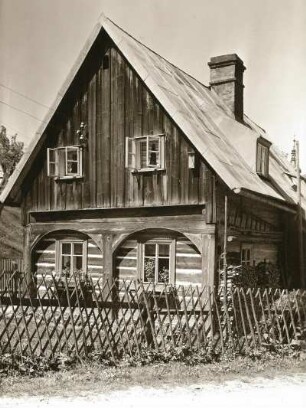 Bürgstein (heute Sloup v Čechách). Umgebindehaus