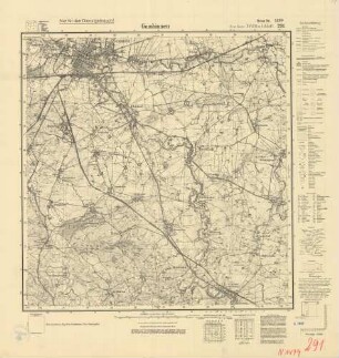 1499 (alte Nr.: 291) Gumbinnen, Meßtischblatt (4cm - Karte)