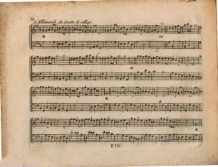 Suitte de contredances pour les violons flutes hautbois &c avec l'accompagnement de basse : telles quelles s'executent au bal de l'opera ; recueillies avec soin. 1