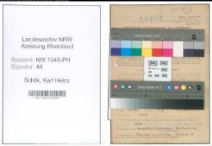 Entnazifizierung Karl Heinz Schilk , geb. 20.02.1917 (Arzt)