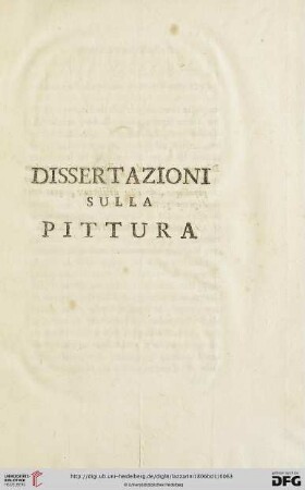 Dissertazioni sulla Pittura