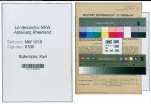 Entnazifizierung Karl Schnitzler , geb. 17.11.1897 (Wissenschaftlicher Mitarbeiter)