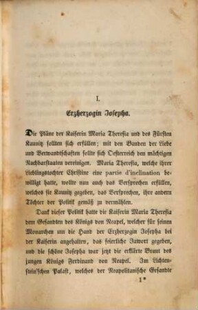 Kaiser Joseph der Zweite und sein Hof : historischer Roman in 3 Abteilungen, 1,4. Kaiser Joseph und Maria Theresia