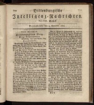 XLVIII. Stück... den 2. December 1809 - LII. Stück... den 30. December 1809.