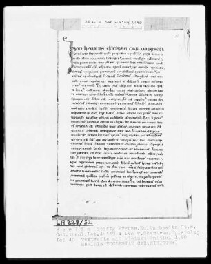 Ivo von Chartres, Epistolae — Initiale I(vo humilis ecclesiae car. minister), Folio 40recto