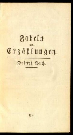 Fabeln und Erzählungen. Drittes Buch