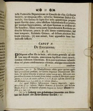 Caput V. De Executione.