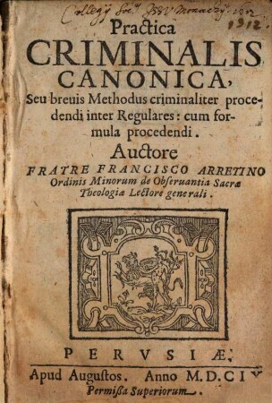 Practica criminalis canonica ...