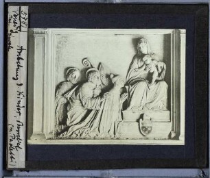 Venedig, Dogenpalast : Basrelief, Anbetung des Kindes