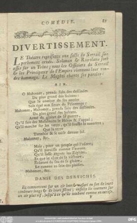 Divertissement.