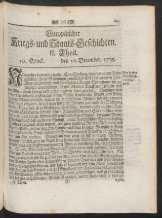 30. Stuck. den 22. December. 1735.
