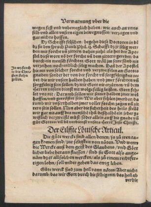Der Eilffte Lövische Articul.