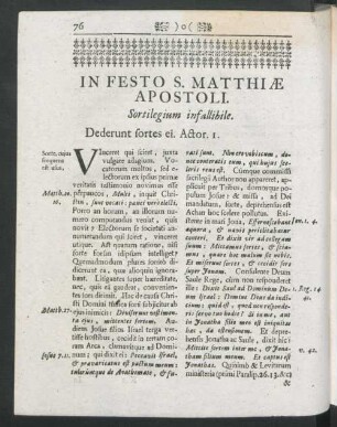 In Festo S. Matthiae Apostoli