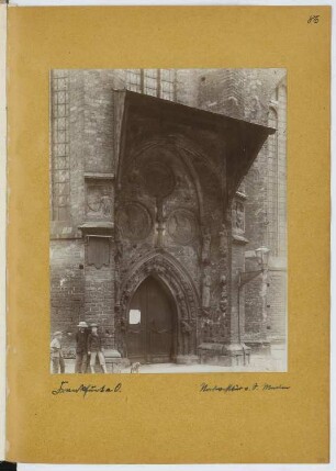 Oberkirche St. Marien, Frankfurt/Oder: Ansicht Portal (aus: Skizzen- und Fotoalbum 12)