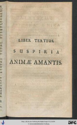 Liber Tertius. Suspiria Animae Mantis.