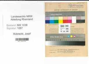 Entnazifizierung Josef Robrecht , geb. 16.04.1893 (Beamter)