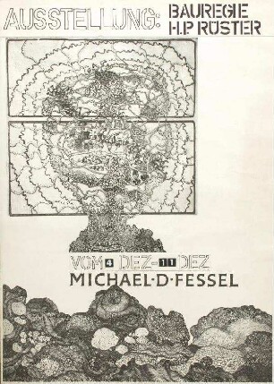 Plakatentwurf Ausstellung "Bauregie H.P. Rüster"