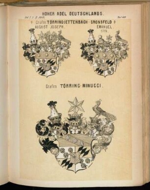 Taf. 109. Grafen Törring-Jettenbach-Gronsfeld - Grafen Törring-Minucci.