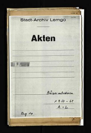 Einlieger und Bürgeraufnahmen.